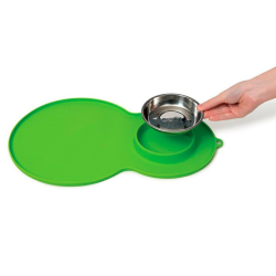CATIT Podkładka silikonowa z miską 46 x 29cm zielona