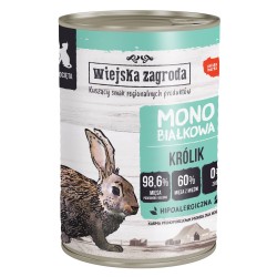 WIEJSKA ZAGRODA Monobiałkowa dla kociąt - Królik 6x 400g