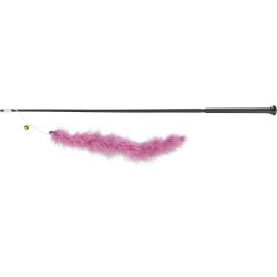 TRIXIE Wędka XXL z piórkiem boa dla kota z dzwonkiem 65 cm