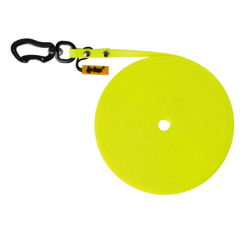 DINGO Smycz Treningowa bez rączki Flex Honey 1 cm x 10 m - żółta