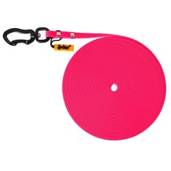 DINGO Smycz Treningowa bez rączki Flex Honey 1 cm x 10 m - różowa