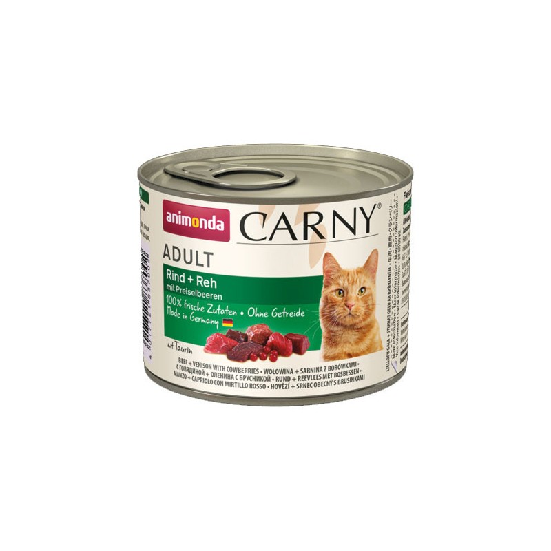 ANIMONDA Carny Adult - Wołowina, sarnina z borówkami 200g 6x 200g