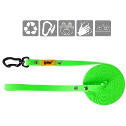 DINGO Smycz Treningowa z rączką Flex  - zielona 2 cm x 5 m