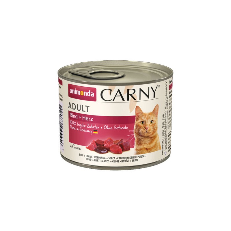 ANIMONDA Carny Adult - Wołowina z sercami 200g 6x 200g