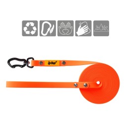 DINGO Smycz Treningowa z rączką Flex  - pomarańczowa 1,6 cm x 5 m