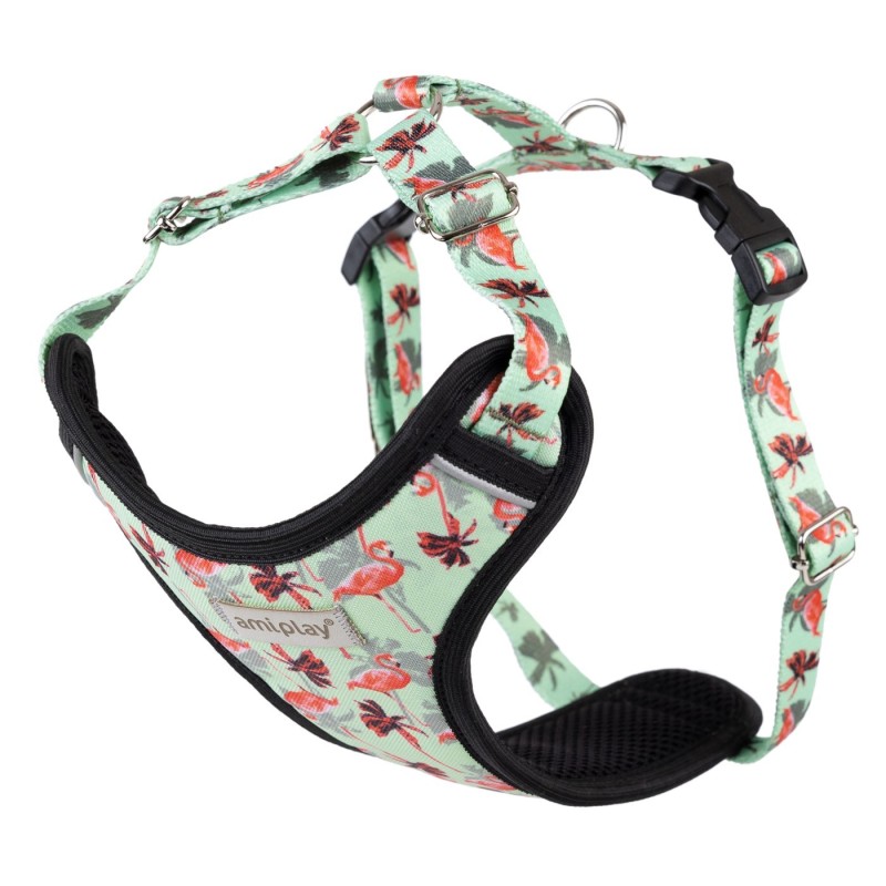 AMIPLAY Szelki Discovery Be Happy Flamingo XL