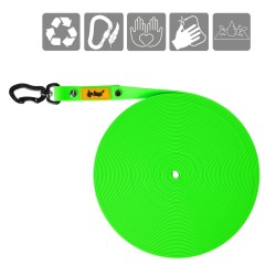 DINGO Smycz Treningowa bez rączki Flex - zielona 1,6 cm x 10 m