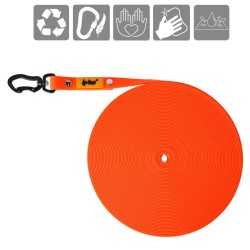 DINGO Smycz Treningowa bez rączki Flex - pomarańczowa 2 cm x 20 m