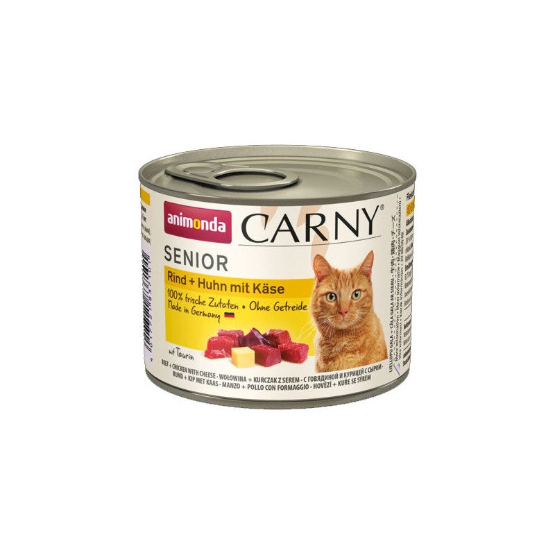 ANIMONDA Carny Senior - Wołowina, kurczak z żółtym serem 200g 24x 200g