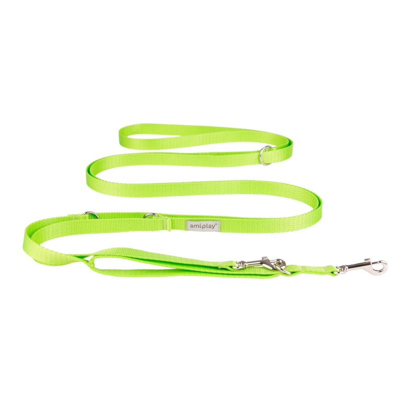 AMIPLAY Smycz regulowana 8 in 1 Samba - Zielony XL
