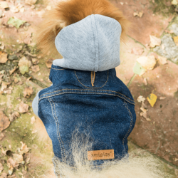 AMIPLAY Kurtka z kapturem Denim - niebieski 30 x 32 x 46 cm