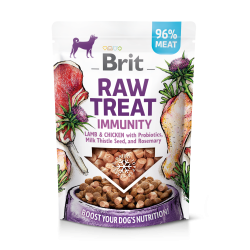 BRIT Raw Treat Immunity Lamb and Chicken with Probiotics, Milk Thistle Seed and Rosemary 40g PROMO Krótki termin