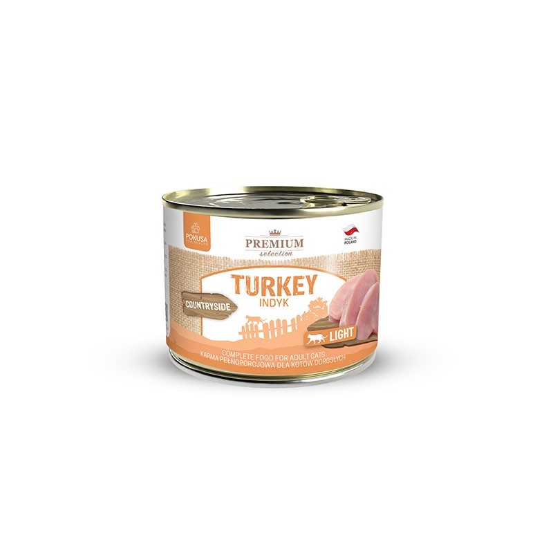POKUSA Premium Selection Countryside Light Turkey 200g - mokra karma dla kotów z tendencją do nadwagi