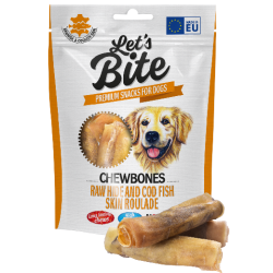 LET'S BITE Chewbones Raw Hide and Cod Fish Skin 135g