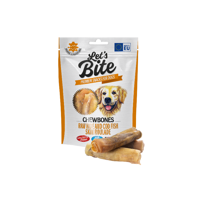 LET'S BITE Chewbones Raw Hide and Cod Fish Skin 135g