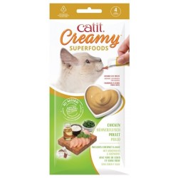 CATIT Creamy Superfood przysmak dla kota - kurczak z kokosem i jarmużem 4 x 10g