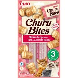 INABA CAT Churu Bites Przysmaki z kurczaka z tuńczykiem i łososiem 3x 10g (30g)