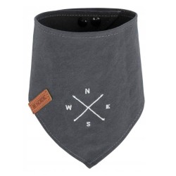 TRIXIE BE NORDIC chusta z motywem róży wiatrów dla psa - ciemnoszara M