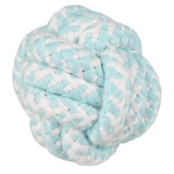 FLAMINGO Ivar Sznurowa kula 6 cm - biały/turkus