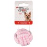 FLAMINGO Ivar Sznurowa kula 6 cm - biały/różowy