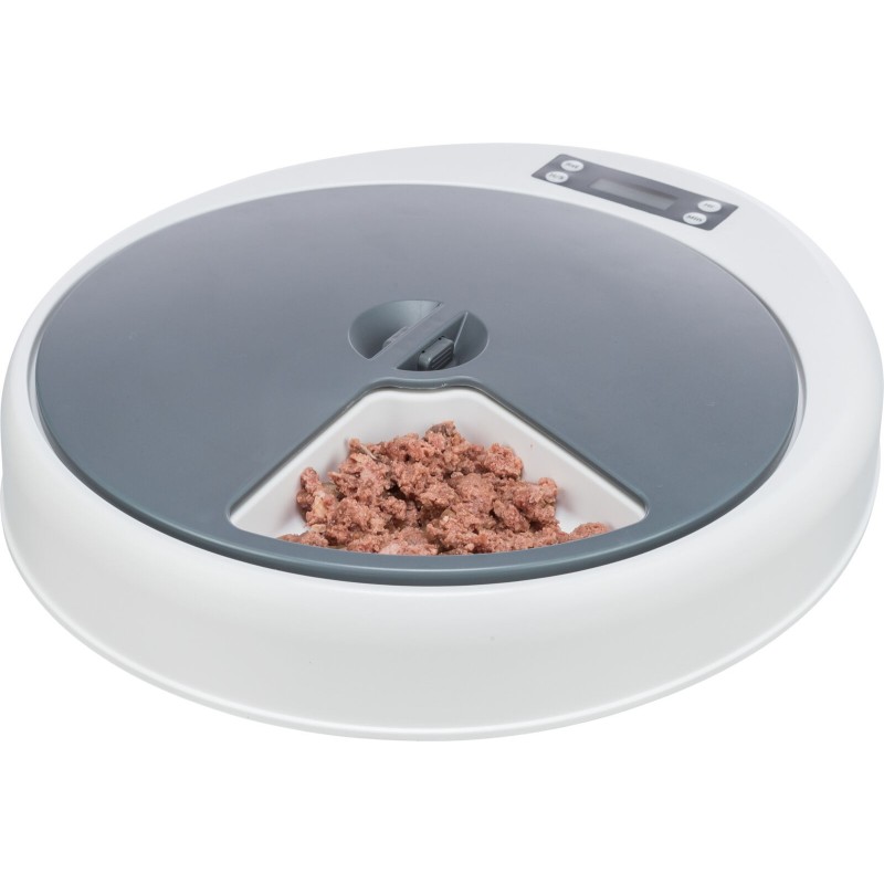 TRIXIE Karmidło automatyczne TX5 (5 x 240 ml / 33 x 5 x 36 cm) - białe / szare