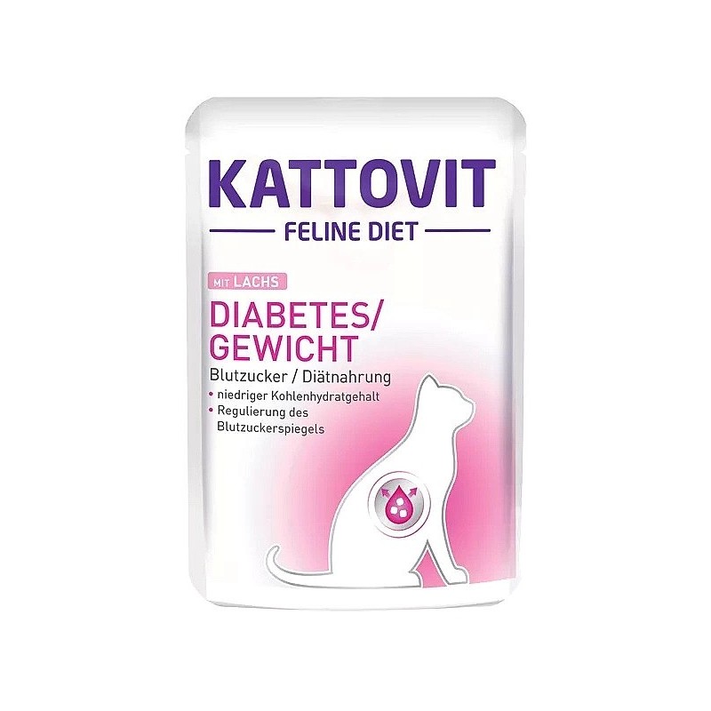 KATTOVIT Feline Diet Diabetes Łosoś 85g (saszetka)