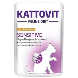KATTOVIT Feline Diet Sensitive Kurczak i indyk 85g (saszetka)