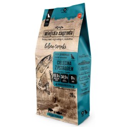WIEJSKA ZAGRODA dla psa Leśne Smaki - Cielęcina z pstrągiem rozmiar chrupek: M (średni) 2 kg