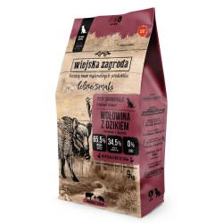 WIEJSKA ZAGRODA PIES Wołowina z dzikiem - rozmiar chrupek L 9 kg