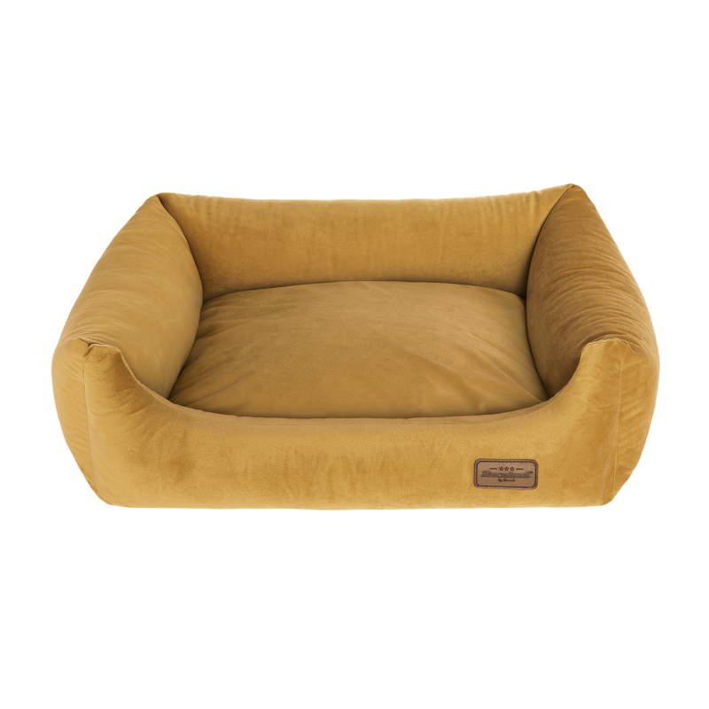 RECOBED Kanapa Welurove - miodowa rozmiar S: 65 x 50 x 18 cm