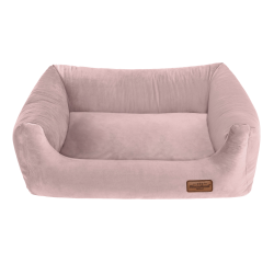 RECOBED Kanapa Welurove - lila róż rozmiar M: 80 x 65 x 21 cm