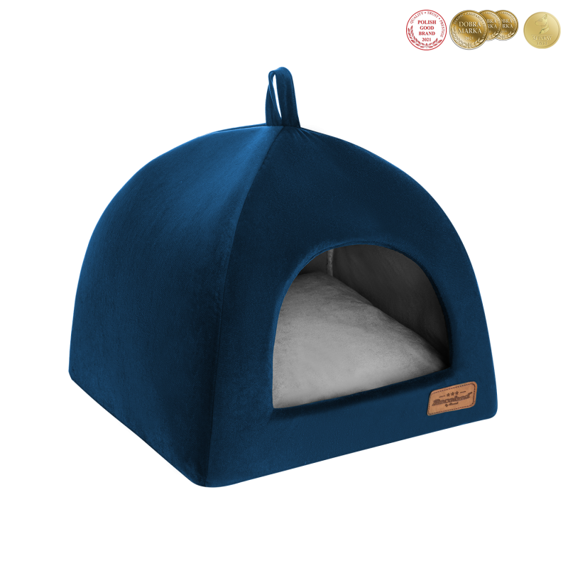 RECOBED Budka Welurove - granat S 40 x 40 x 30 cm