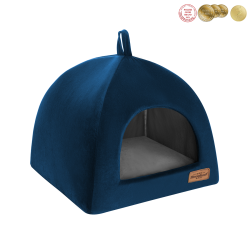 RECOBED Budka Welurove - granat S 40 x 40 x 30 cm