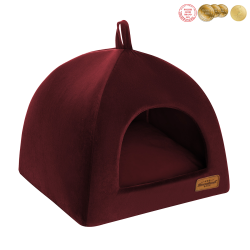 RECOBED Budka Welurove - bordo