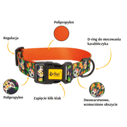 DINGO Obroża regulowana City Chiapas 3,0 x 60 cm