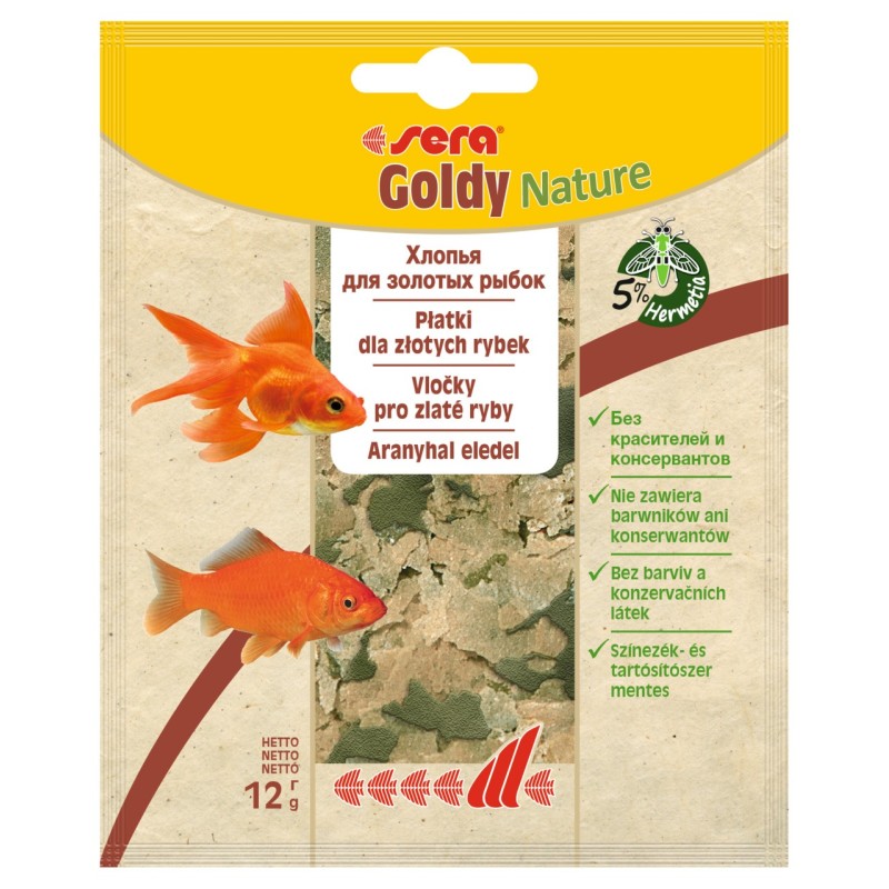 SERA Goldy Nature - pokarm dla złotych rybek (płatki) 50 ml