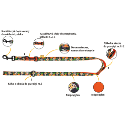 DINGO Smycz przepinana City Chiapas 3,0 x 220 cm
