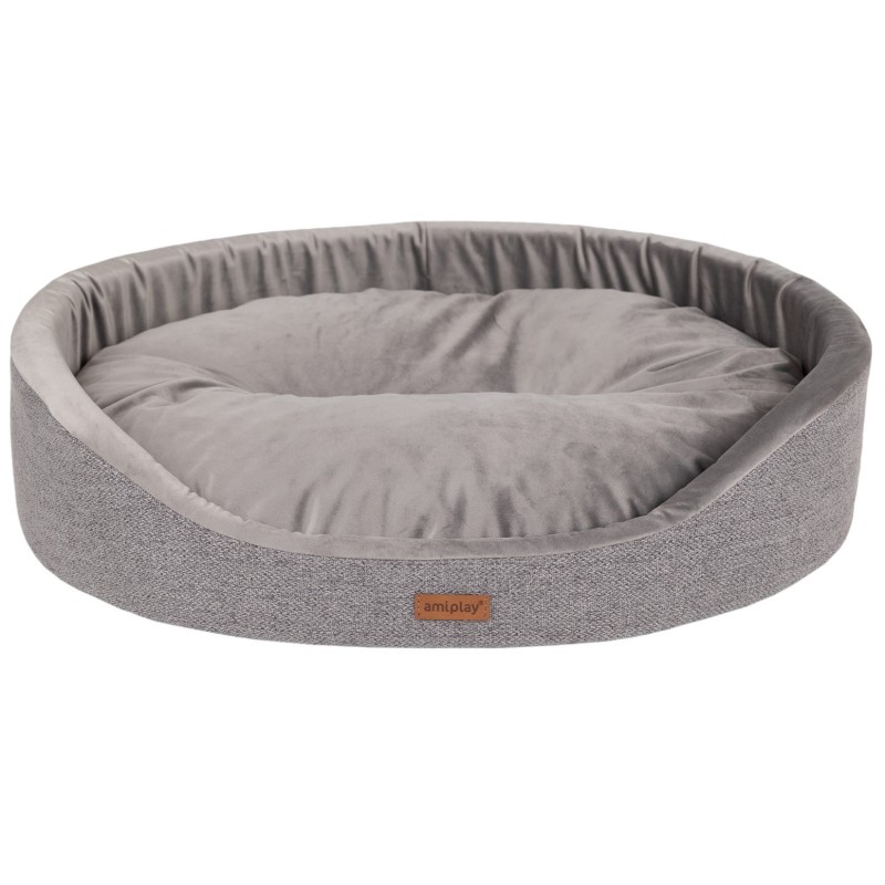 AMIPLAY Legowisko owalne Siena - Szary M