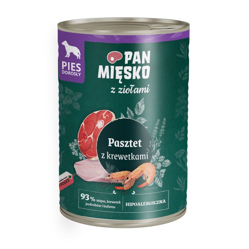 PAN MIĘSKO z ziołami - pasztet z krewetkami 400g 400g