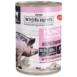 WIEJSKA ZAGRODA Monobiałkowa dla kota - Wieprzowina 400g