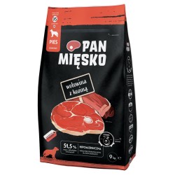 PAN MIĘSKO Wołowina z koziną - rozmiar chrupek XS 9 kg