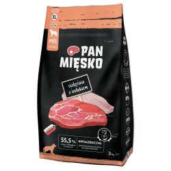 PAN MIĘSKO Cielęcina z indykiem - rozmiar chrupek XL 9 kg