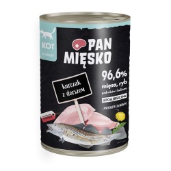 PAN MIĘSKO Kurczak z dorszem dla kota 400g