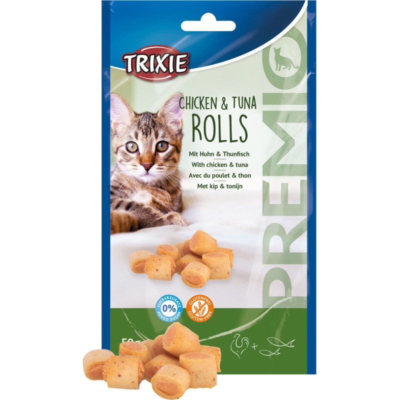 TRIXIE Premio Chicken and Tuna Roll - przysmak dla kota, kurczak i tuńczyk 50 g
