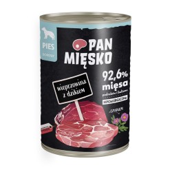 PAN MIĘSKO Wieprzowina z dzikiem dla psa 6x 400g