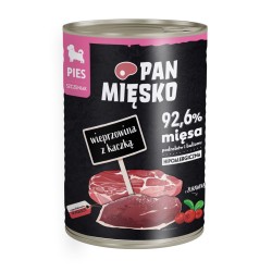 PAN MIĘSKO Wieprzowina z kaczką dla szczeniąt 400g