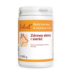 DOLFOS Beta karoten & biotyna forte - suplement diety dla psów 300g