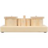 TRIXIE Snack cups zabawka edukacyjna, dla szczurów/królików drewno 15 x 4,5 x 6 cm