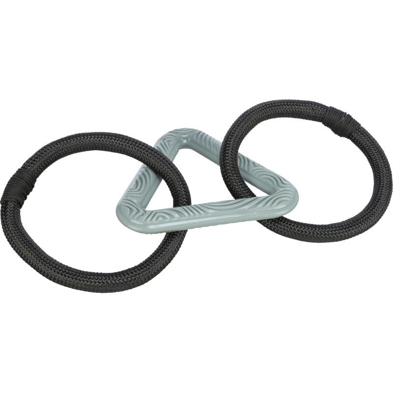 TRIXIE CityStyle Trójkąt z obręczami z liny - zabawka TPR dla psa 44 cm