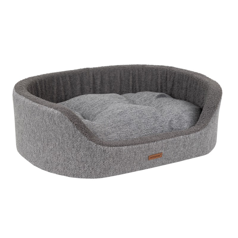 AMIPLAY Legowisko Elipsa 2 in 1 Malmo - Szary S